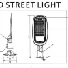Diagram of the LED Street Light on white background