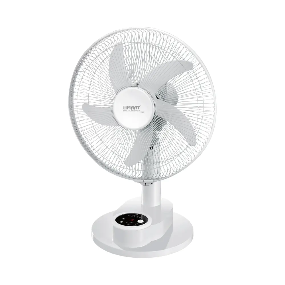 MAAT Rechargeable Table Fan - The best 14-inch fan with built-in battery for portable cooling. Stay cool anywhere by MAAT - Sanitaryware and electricals supplier in Dubai