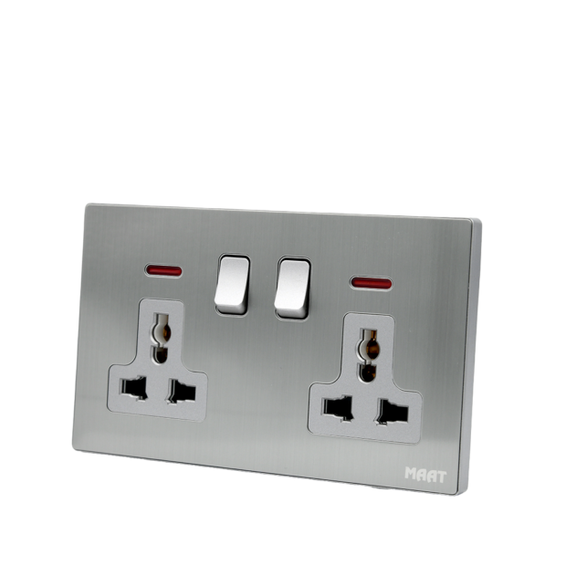 MAAT - Dual Universal Switch Socket by best Sanitaryware and electrical supplier in Dubai