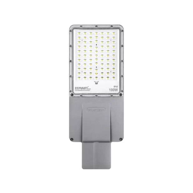 MAAT 100W LED Solar Street Light Pro (MET-PRO-100W-BLSSL) with solar panel and powerful LED array