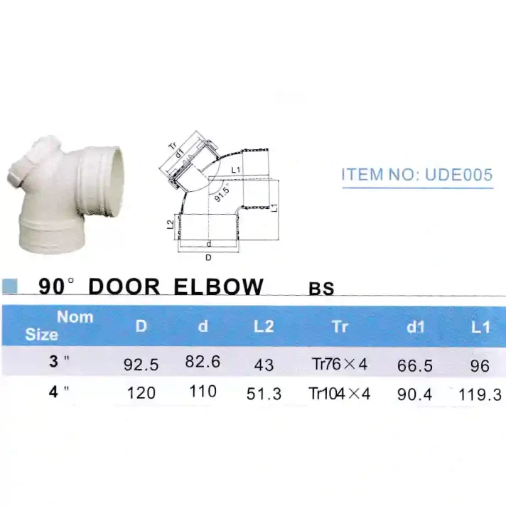 UPVC 90° Door Elbow - Image 2