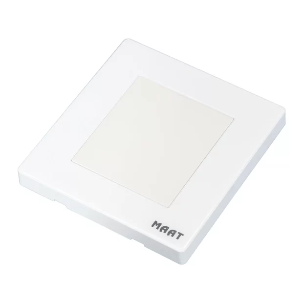 M8 Blank Plate with a sleek tempered glass finish, smooth edges, and scratch-proof surface for modern interiors. White 2