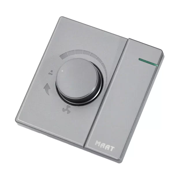 M8 Fan Speed Controller with Switch in Grey Diamond, featuring an integrated fan dimmer and on/off switch for modern interiors. 2