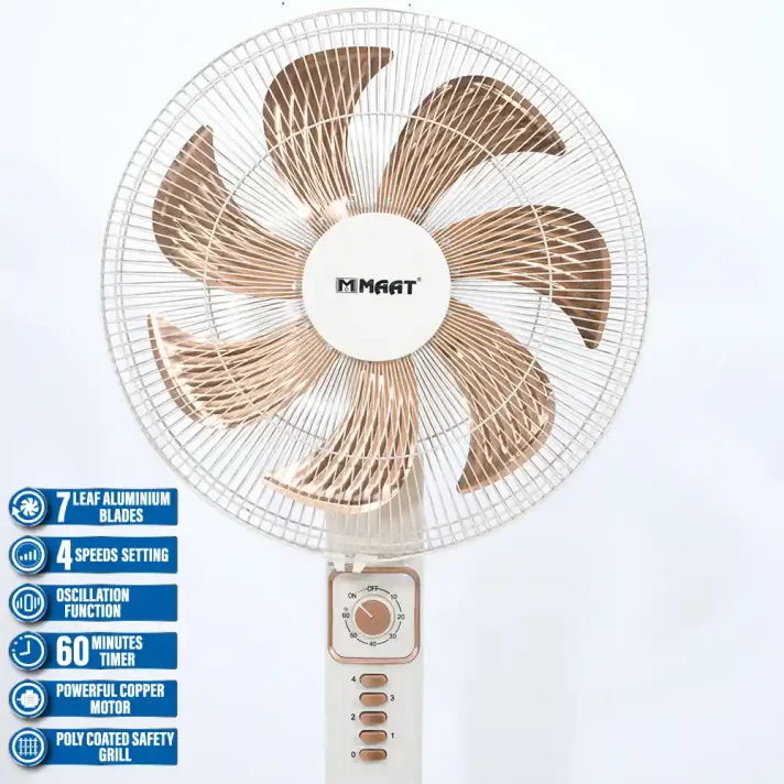 Stand Fan 7-Blade 18" White & Copper - Image 2