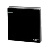 MAAT Pro M8 1 Gang 2 Way Switch with crystalline stone-like marble finish and 15-year warranty. Black Diamond