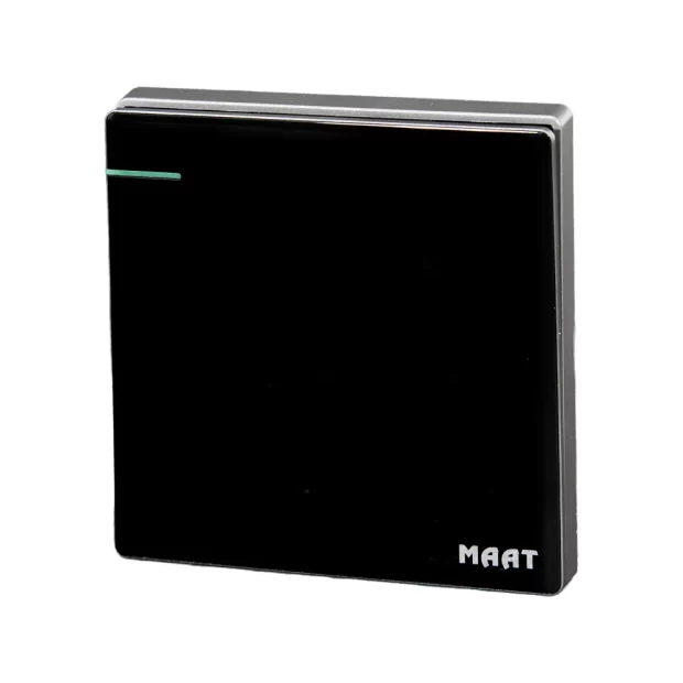 MAAT Pro M8 1 Gang 2 Way Switch with crystalline stone-like marble finish and 15-year warranty. Black Diamond