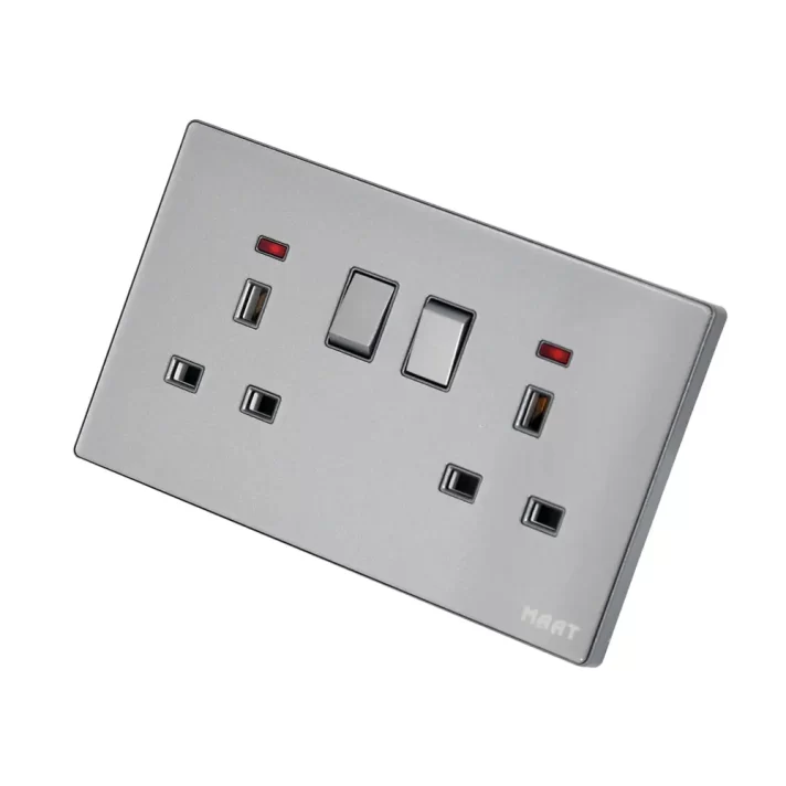 M8 2 Gang 13A Switched Socket with Indicator - Image 4