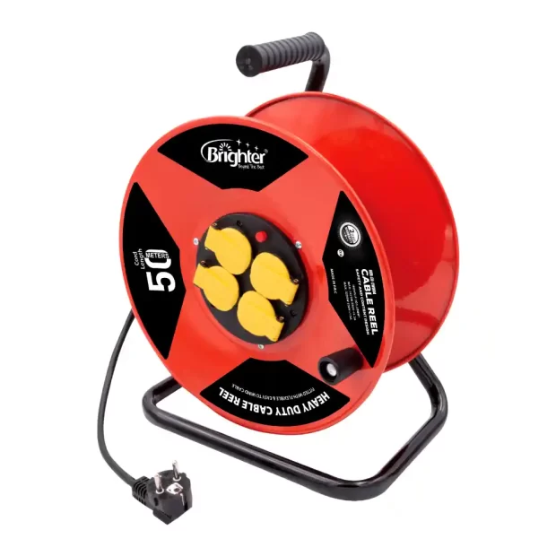 Brighter® Cable Reel 50m – Heavy-Duty Power Extension