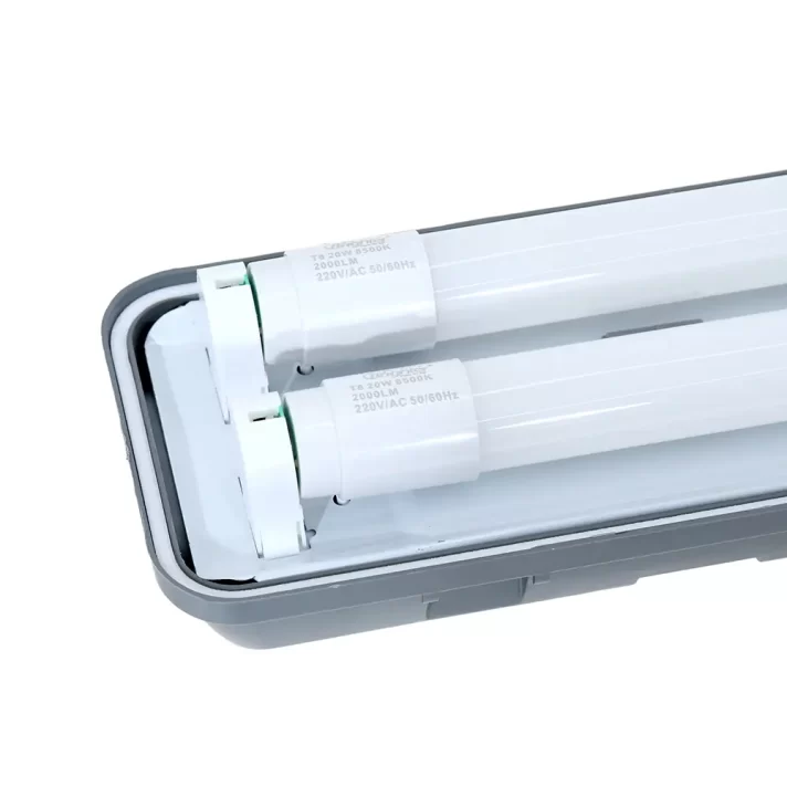 LED Fixture IP65 with Double Tube 2ft – Waterproof & Durable Open