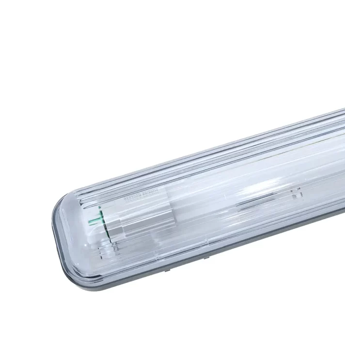 Brighter LED Fixture IP65 with Single Tube 2ft – 20W waterproof lighting fixture with transparent cover, energy-efficient design. 2