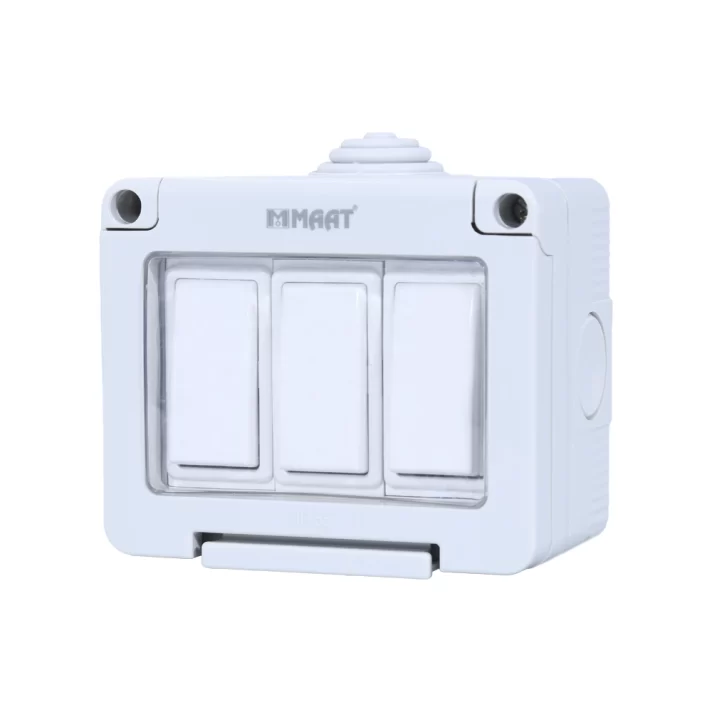 3 Gang 2 Way Waterproof Switch IP55 - Switches & Sockets | MAAT