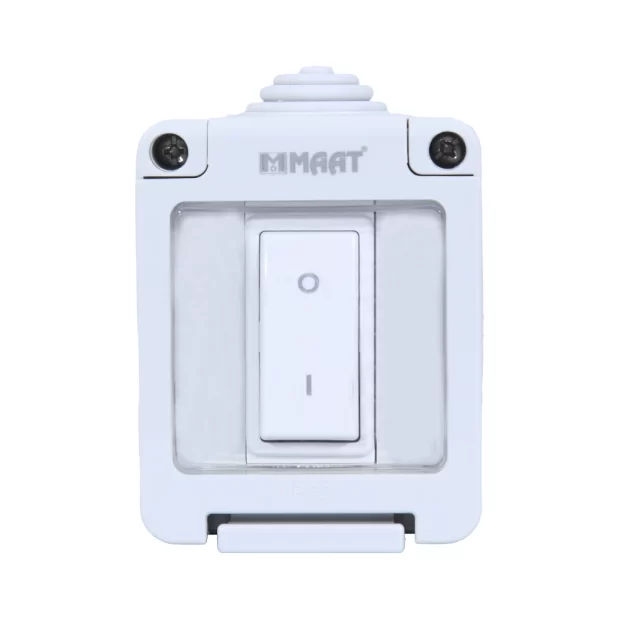 MAAT MET-WPS324 20A Waterproof Dipole Switch in packaging, highlighting IP55 rating