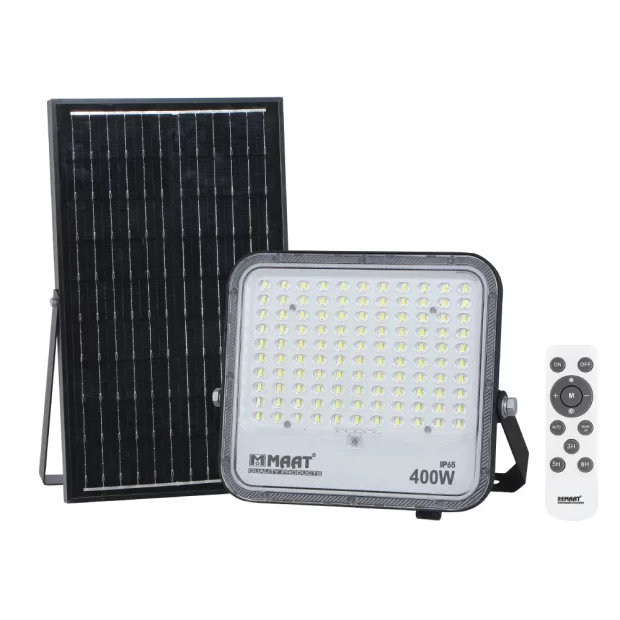 MAAT TK-N Solar Flood Light 400W with solar panel and high brightness LEDs
