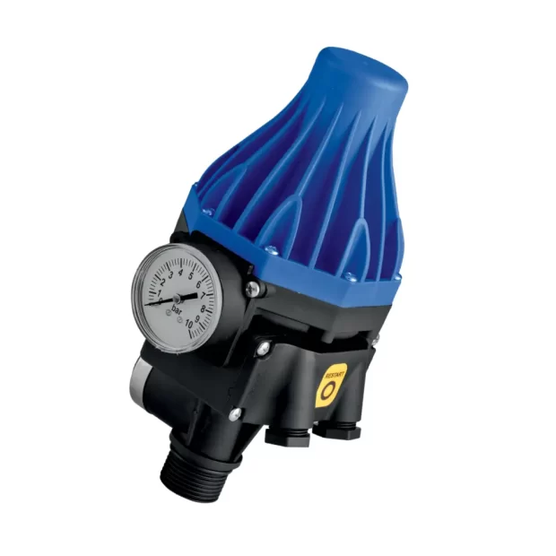 MAAT Automatic Pump Control M-PRESS-SM-BB unit with an adjustable pressure setting and a visible pressure gauge