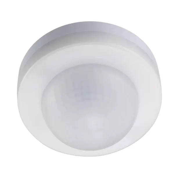 A close-up of the MET-64HR3 sensor showing its 5-year warranty, IRJ20 rating, and 20m detection range.