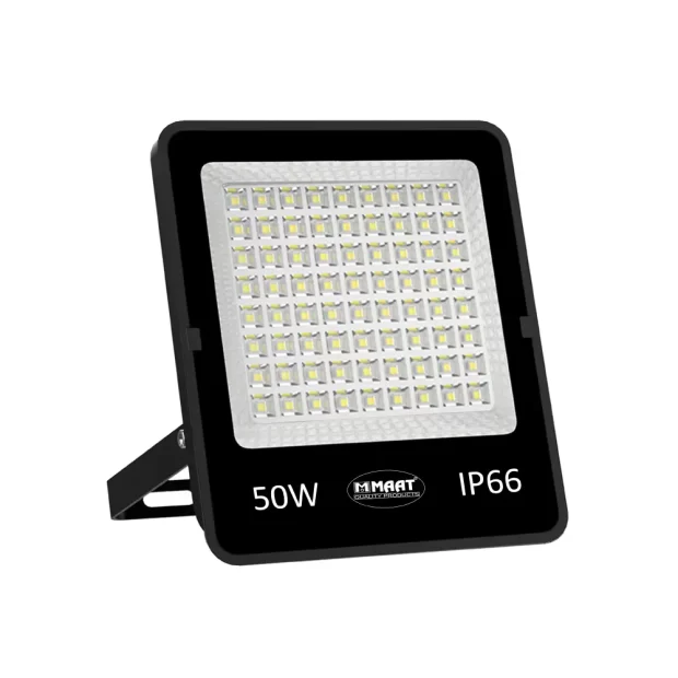 MAAT G7 Series **Outdoor LED Flood Light 50W** (MET-G7-50W-LFL413), a compact, highly durable IP66-rated fixture providing 4500 Lumens for residential or small commercial security lighting.