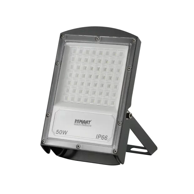 MAAT G8 LED Flood Light 50W (MET-G8-50W-LFL613), a compact, black, industrial-grade IP66 fixture clearly showing the 50W rating and powerful LED chips.