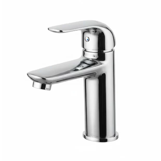 The Basin Mixer M-DB161319C in Mirror Chrome, featuring a gently Curved Spout and a modern Single-Lever handle, ideal for standard bathroom basins.