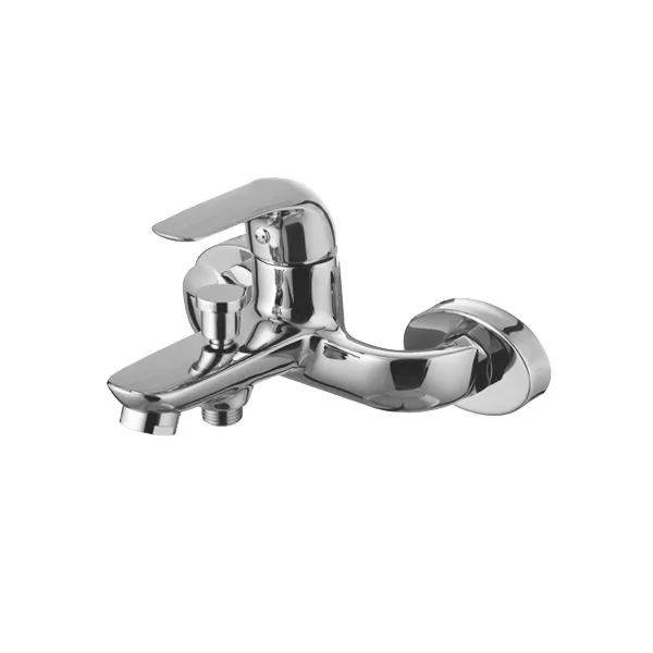 The Bath Mixer M-DB23319C in Mirror Chrome, featuring a classic rounded body, single lever handle, and a functional diverter knob for the shower connection.