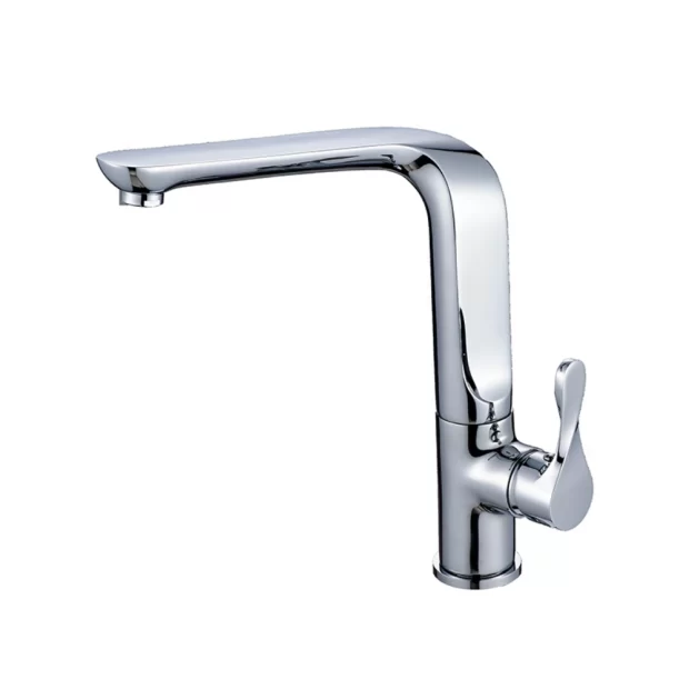 The Sink Mixer M-WDQ56443C in bright Mirror Chrome, featuring a tall, High-Arch Spout and a side-mounted single lever handle, ideal for kitchen use.