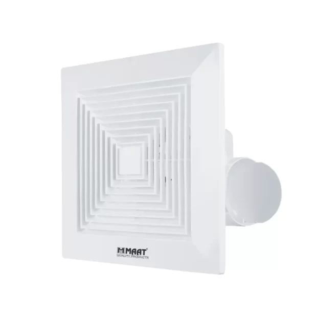 A high-resolution view of the Professional Climate Control Premium 10" Ventilation Fan MVF-BC1020 showing its large 250mm grille and robust plastic housing.