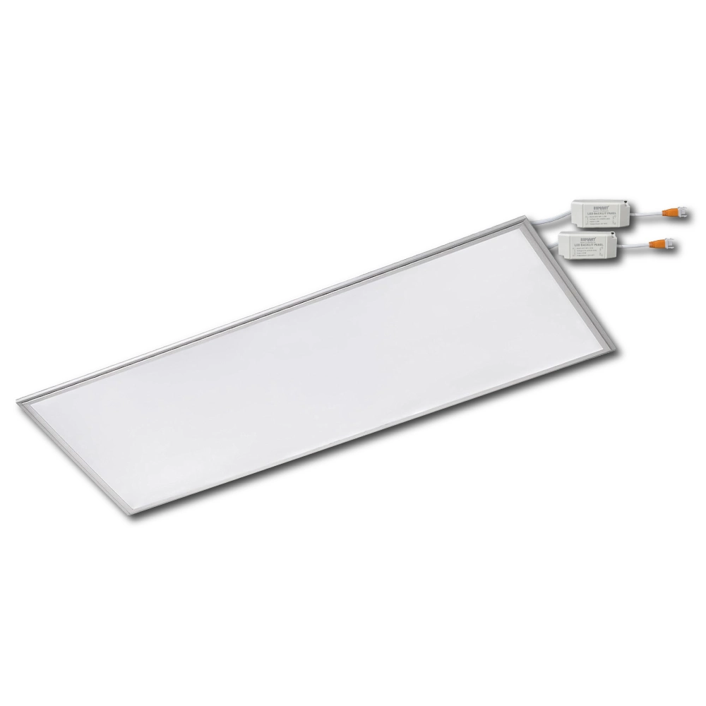 The MAAT Panel Light 115W 60x120 Recessed Backlit showing its slim aluminum frame and large uniform diffusing surface for commercial ceilings.