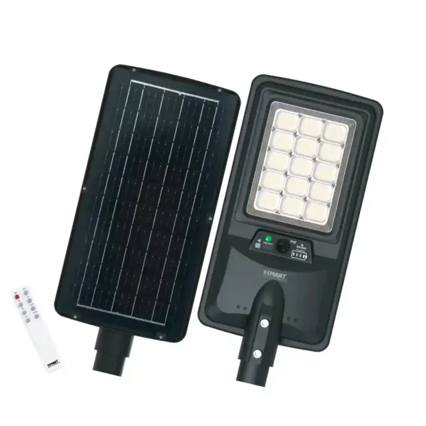 The MAAT Solar Street Light MET-SSL-J03X series showing the 1000, 2000, and 3000 super power models with integrated solar panels and remote controls.