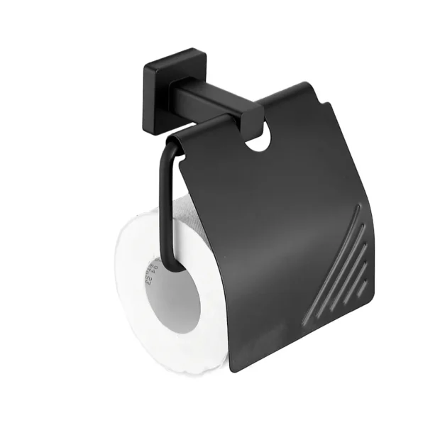 The MAAT Paper Holder PH-4009 featuring a built-in storage shelf and a modern horizontal bar for easy roll access.