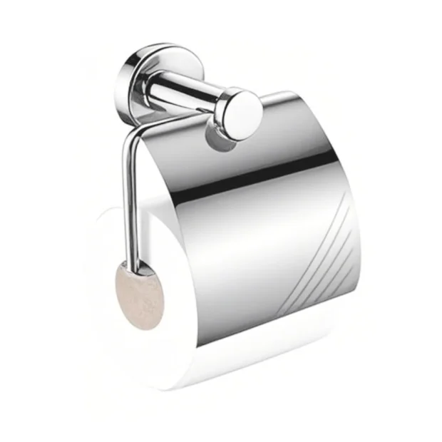 The MAAT Paper Holder PH-4009 featuring a built-in storage shelf and a modern horizontal bar for easy roll access.