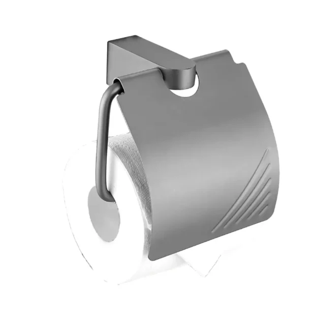 The MAAT Paper Holder PH-4009 featuring a built-in storage shelf and a modern horizontal bar for easy roll access.