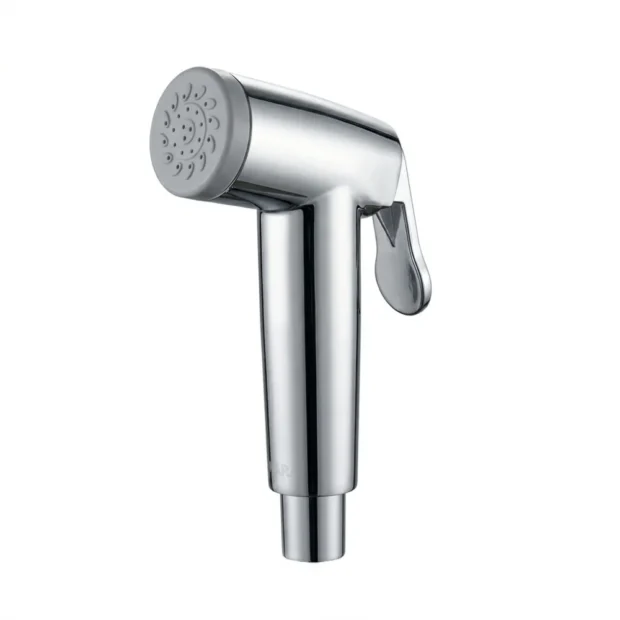A professional view of the MAAT Bidet Sprayer MS10262 in polished chrome, highlighting the ergonomic trigger and universal 1/2" connector.