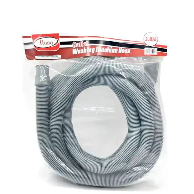 ROBO Outlet Washing Machine Hose displayed in multiple length options including 1.5m, 2m, and 3m for universal laundry drainage.