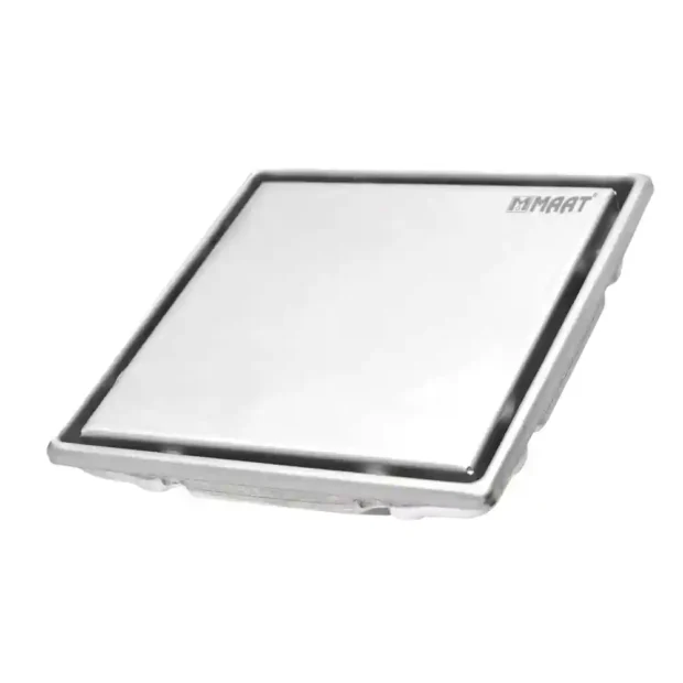 The Stainless Steel Drain 1515-B by MAAT crafted in 15x15cm Grade 304 steel for durable, high-volume floor drainage.