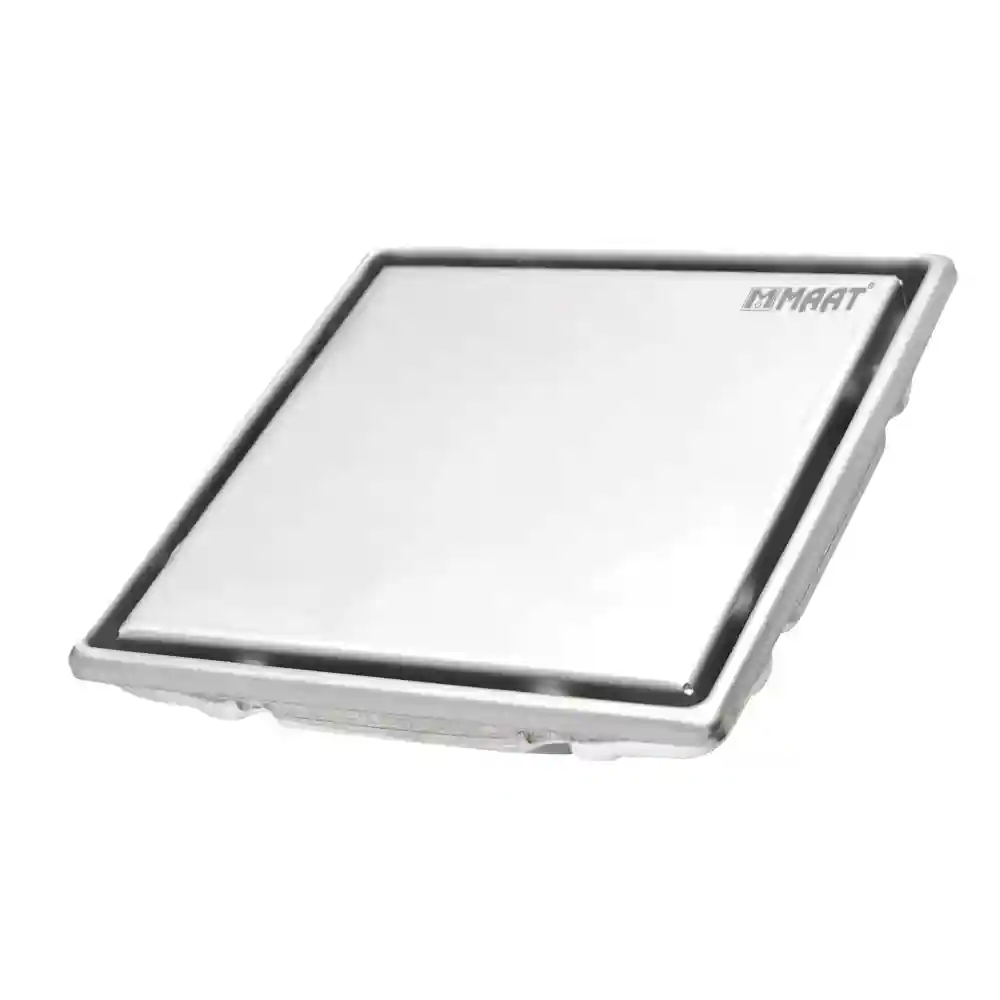 The Stainless Steel Drain 1515-B by MAAT crafted in 15x15cm Grade 304 steel for durable, high-volume floor drainage.